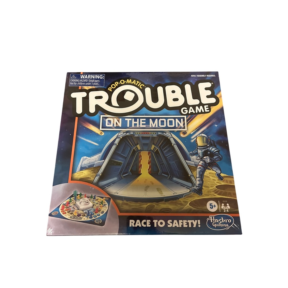 Hasbro Trouble Game On The Moon Pop-O-Matic Board Game Space Edition F0133 New